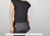 NIGHT AND DAY waist bag made of surplus car upholstery fabric - YUKI bags. Whether you wear it in the front, back or askew, this versatile, compact and spacious waist bag allows you to move freely and comfortable while your hands remain free.