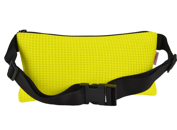 NIGHT AND DAY waist bag made of surplus car upholstery fabric - YUKI bags. Whether you wear it in the front, back or askew, this versatile, compact and spacious waist bag allows you to move freely and comfortable while your hands remain free. 
